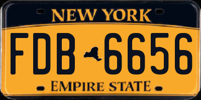 NY license plate FDB6656