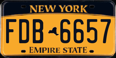 NY license plate FDB6657