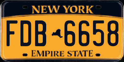 NY license plate FDB6658