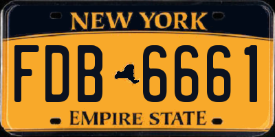 NY license plate FDB6661
