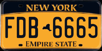 NY license plate FDB6665