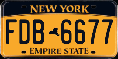 NY license plate FDB6677