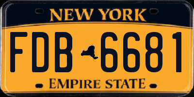NY license plate FDB6681
