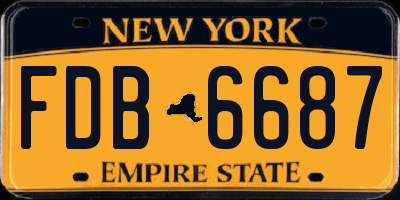 NY license plate FDB6687