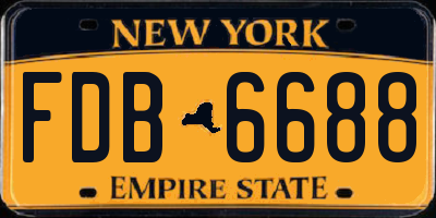 NY license plate FDB6688