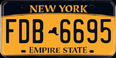 NY license plate FDB6695