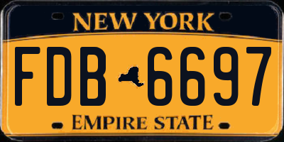 NY license plate FDB6697