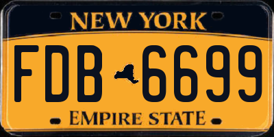 NY license plate FDB6699