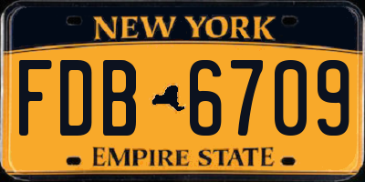 NY license plate FDB6709