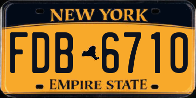 NY license plate FDB6710