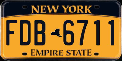 NY license plate FDB6711