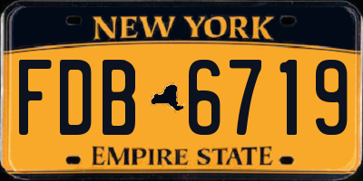 NY license plate FDB6719