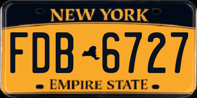 NY license plate FDB6727