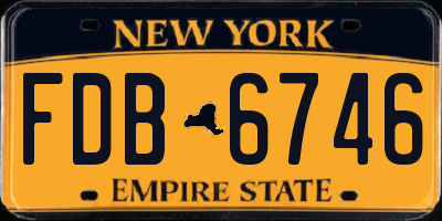 NY license plate FDB6746
