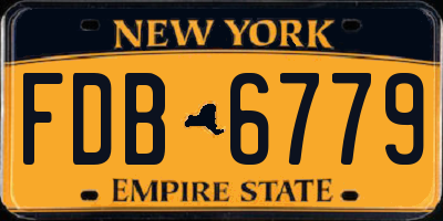 NY license plate FDB6779
