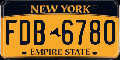 NY license plate FDB6780