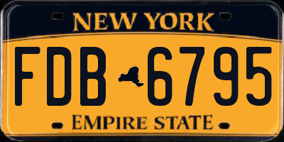 NY license plate FDB6795