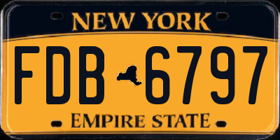 NY license plate FDB6797