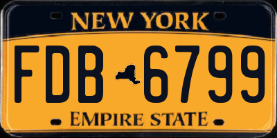 NY license plate FDB6799