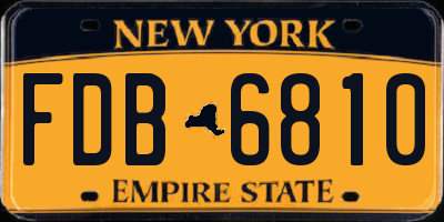 NY license plate FDB6810