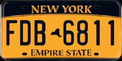 NY license plate FDB6811