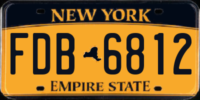 NY license plate FDB6812