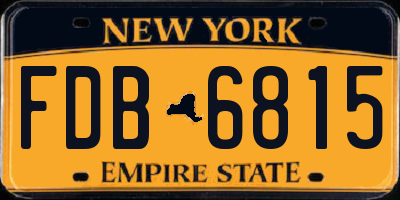 NY license plate FDB6815