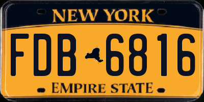 NY license plate FDB6816