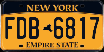 NY license plate FDB6817