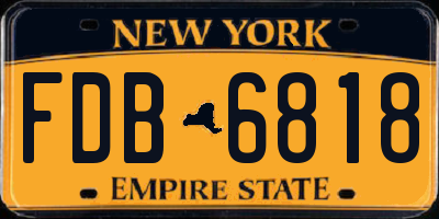 NY license plate FDB6818