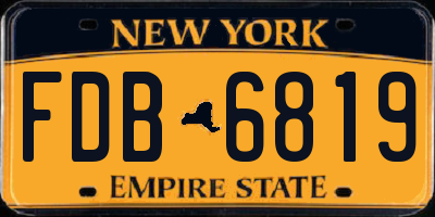 NY license plate FDB6819