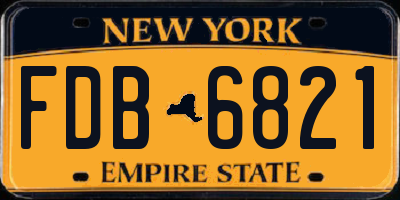 NY license plate FDB6821