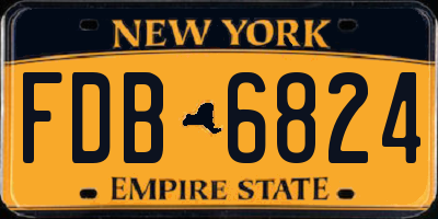 NY license plate FDB6824