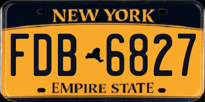 NY license plate FDB6827