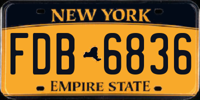 NY license plate FDB6836