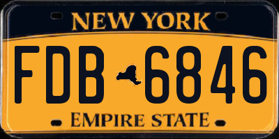 NY license plate FDB6846