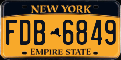 NY license plate FDB6849