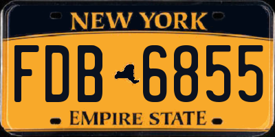 NY license plate FDB6855