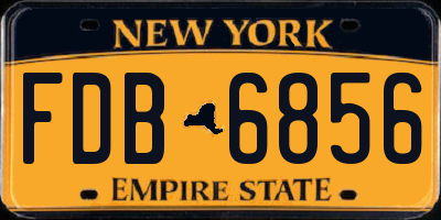 NY license plate FDB6856