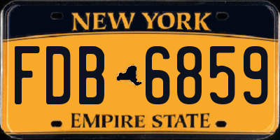 NY license plate FDB6859