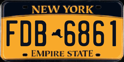 NY license plate FDB6861