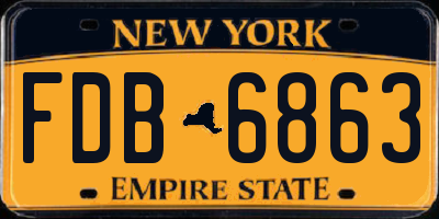 NY license plate FDB6863