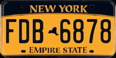 NY license plate FDB6878