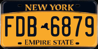 NY license plate FDB6879