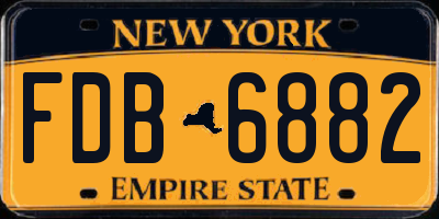 NY license plate FDB6882