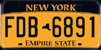 NY license plate FDB6891
