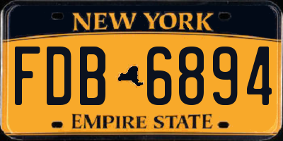 NY license plate FDB6894