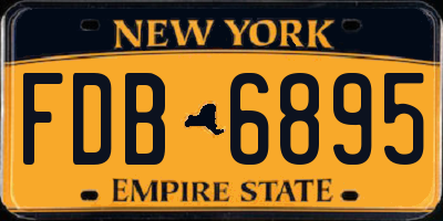 NY license plate FDB6895