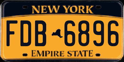 NY license plate FDB6896