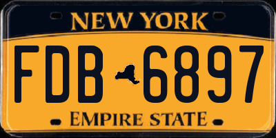 NY license plate FDB6897